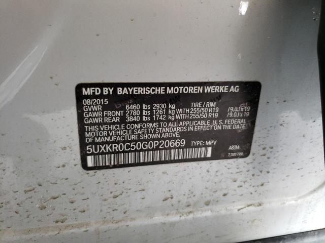 Photo 10 from auction – 2016 BMW X5 XDRIVE3 with VIN 5UXKR0C50G0P20669