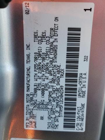 Photo 10 from auction – 2012 TOYOTA TUNDRA DOU with VIN 5TFRM5F12CX042349