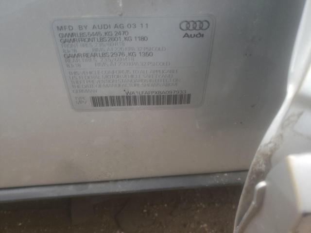 Photo 10 from auction – 2011 AUDI Q5 PREMIUM with VIN WA1LFAFPXBA097933