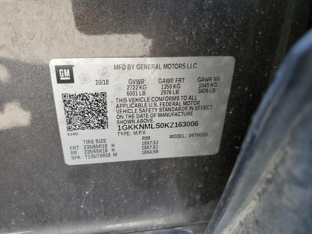 Photo 10 from auction – 2019 GMC ACADIA SLT with VIN 1GKKNMLS0KZ163006