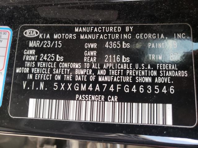 Photo 10 from auction – 2015 KIA OPTIMA LX with VIN 5XXGM4A74FG463546