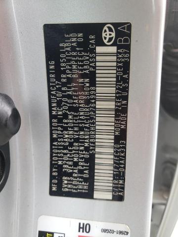 Photo 10 from auction – 2018 TOYOTA COROLLA L with VIN 5YFBURHE5JP764998
