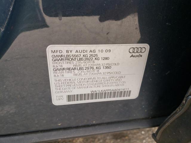 Photo 10 from auction – 2010 AUDI Q5 TDI with VIN WA1LKAFP5AA041411