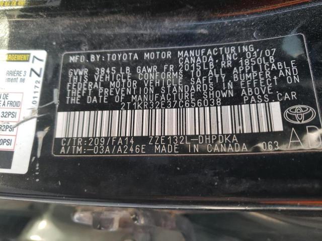 Photo 10 from auction – 2007 TOYOTA COROLLA MA with VIN 2T1KR32E37C656038