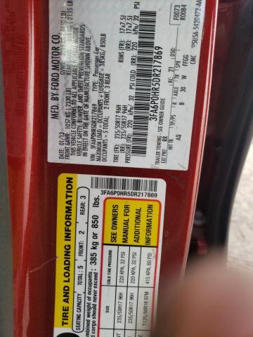 Photo 10 from auction – 2013 FORD FUSION SE with VIN 3FA6P0HR5DR217869