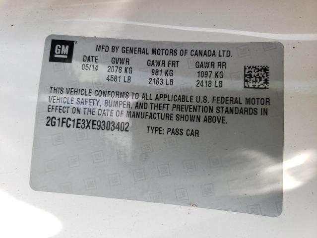 Photo 10 from auction – 2014 CHEVROLET CAMARO LT with VIN 2G1FC1E3XE9303402