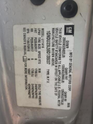 Photo 10 from auction – 2006 CHEVROLET UPLANDER L with VIN 1GNDU23L56D135037