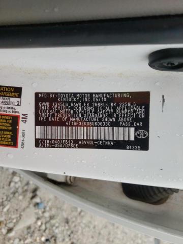 Photo 10 from auction – 2011 TOYOTA CAMRY BASE with VIN 4T1BF3EK0BU606330