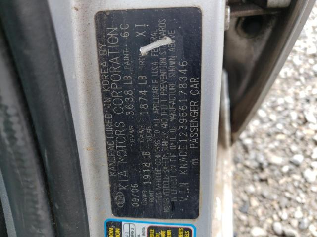 Photo 10 from auction – 2006 KIA RIO with VIN KNADE123966178346