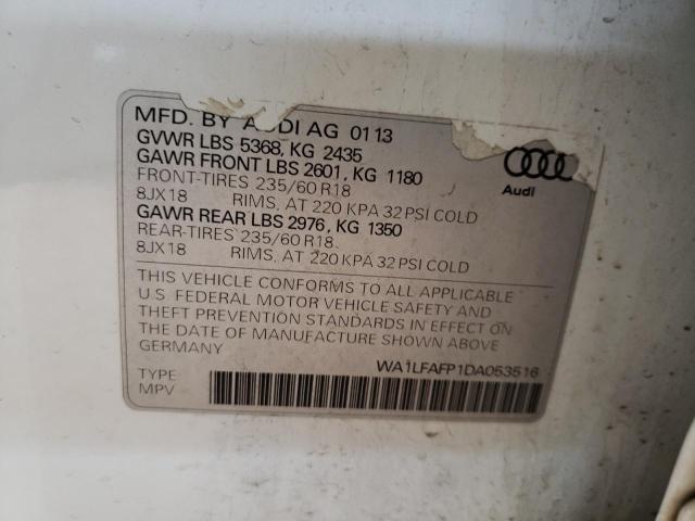 Photo 10 from auction – 2013 AUDI Q5 PREMIUM with VIN WA1LFAFP1DA053516