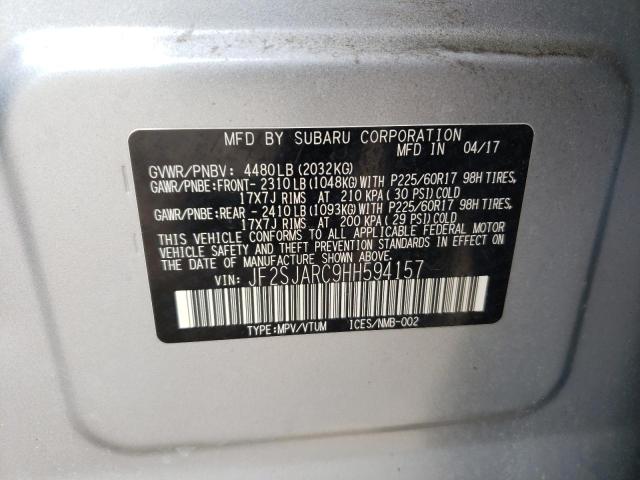 Photo 10 from auction – 2017 SUBARU FORESTER 2 with VIN JF2SJARC9HH594157