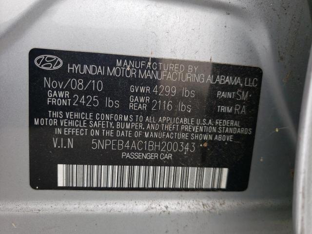 Photo 10 from auction – 2011 HYUNDAI SONATA GLS with VIN 5NPEB4AC1BH200343