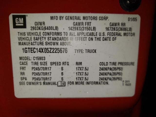 Photo 10 from auction – 2005 GMC NEW SIERRA with VIN 1GTEC14X05Z225676