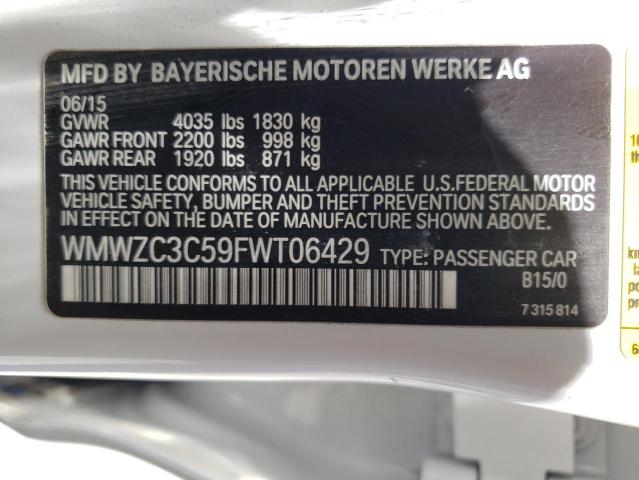Photo 10 from auction – 2015 MINI COOPER S C with VIN WMWZC3C59FWT06429