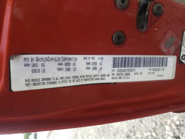 Photo 10 from auction – 2000 DODGE NEON BASE with VIN 1B3ES46C4YD552471