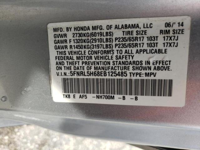 Photo 10 from auction – 2014 HONDA ODYSSEY EX with VIN 5FNRL5H68EB125485