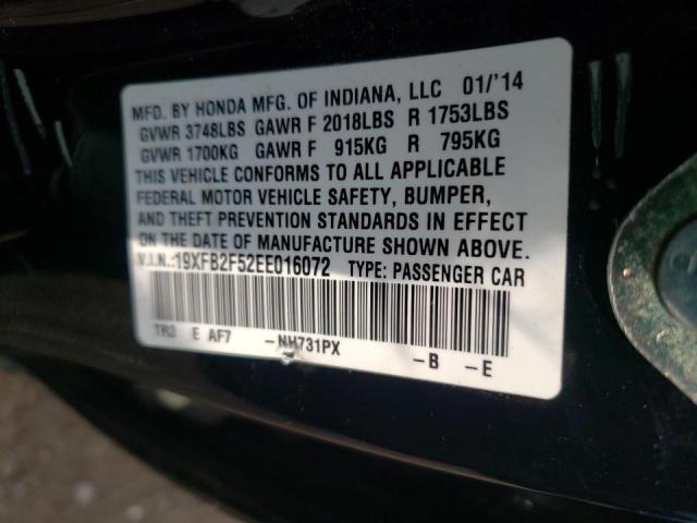 Photo 10 from auction – 2014 HONDA CIVIC LX with VIN 19XFB2F52EE016072