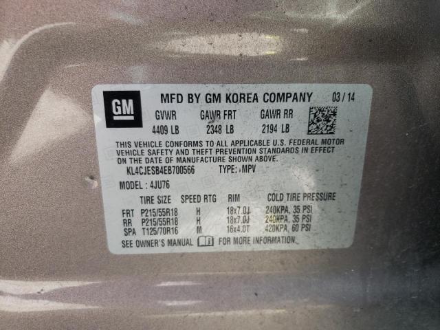 Photo 10 from auction – 2014 BUICK ENCORE with VIN KL4CJESB4EB700566