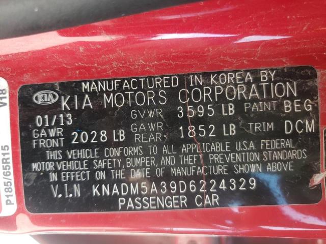 Photo 10 from auction – 2013 KIA RIO LX with VIN KNADM5A39D6224329