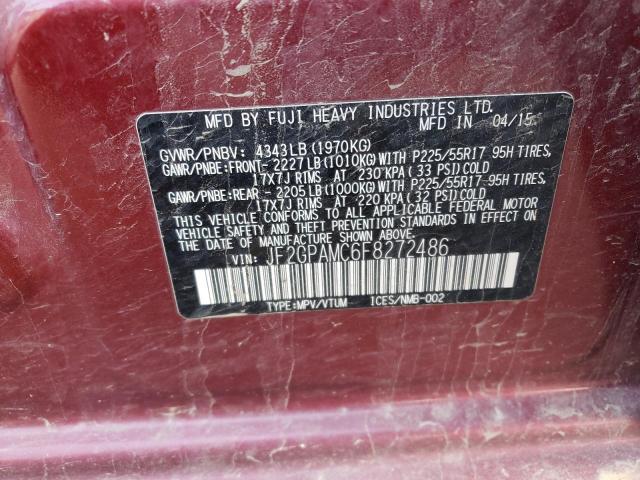 صورة رقم 10 من المزاد - 2015 SUBARU XV CROSSTR مع VIN JF2GPAMC6F8272486