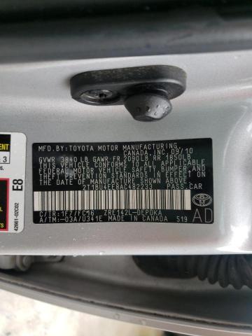 Photo 10 from auction – 2010 TOYOTA COROLLA BA with VIN 2T1BU4EE8AC482233