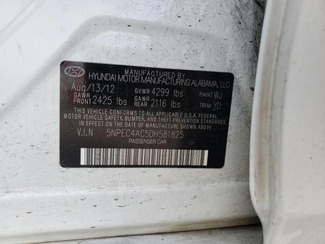 Photo 10 from auction – 2013 HYUNDAI SONATA SE with VIN 5NPEC4AC5DH581825