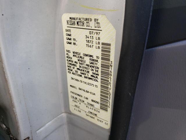 Photo 10 from auction – 1997 NISSAN SENTRA XE with VIN 3N1AB41D1VL037515