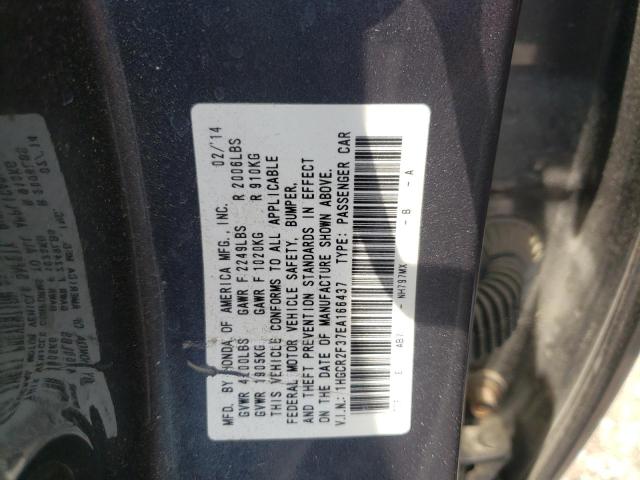 Photo 10 from auction – 2014 HONDA ACCORD LX with VIN 1HGCR2F37EA166437