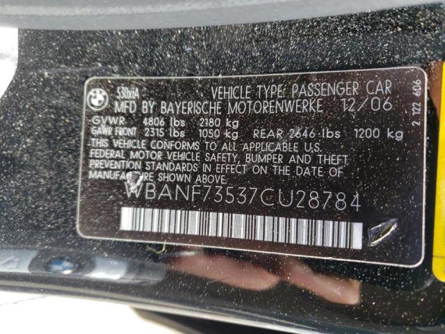 Photo 10 from auction – 2007 BMW 530 XI with VIN WBANF73537CU28784