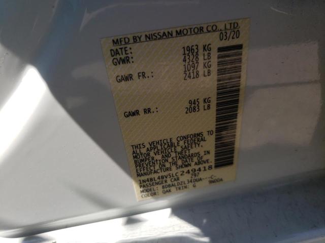 Photo 10 from auction – 2020 NISSAN ALTIMA S with VIN 1N4BL4BV5LC249418
