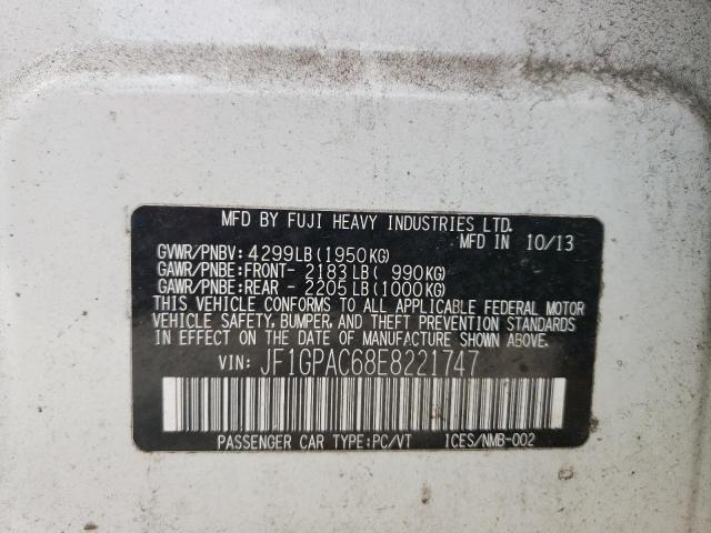 Photo 10 from auction – 2014 SUBARU IMPREZA PR with VIN JF1GPAC68E8221747