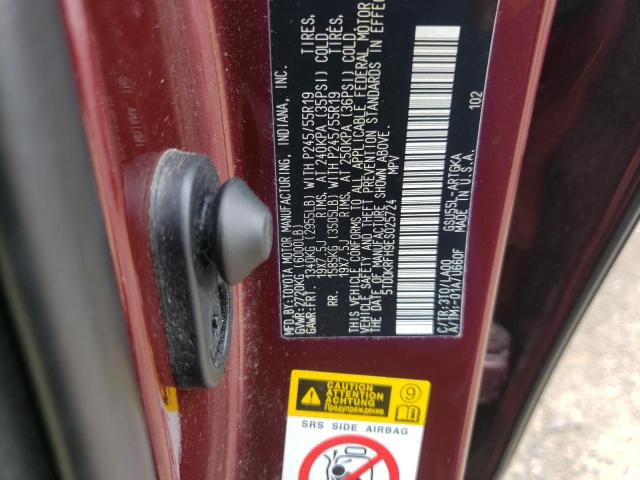 Photo 10 from auction – 2014 TOYOTA HIGHLANDER with VIN 5TDDKRFH9ES025724