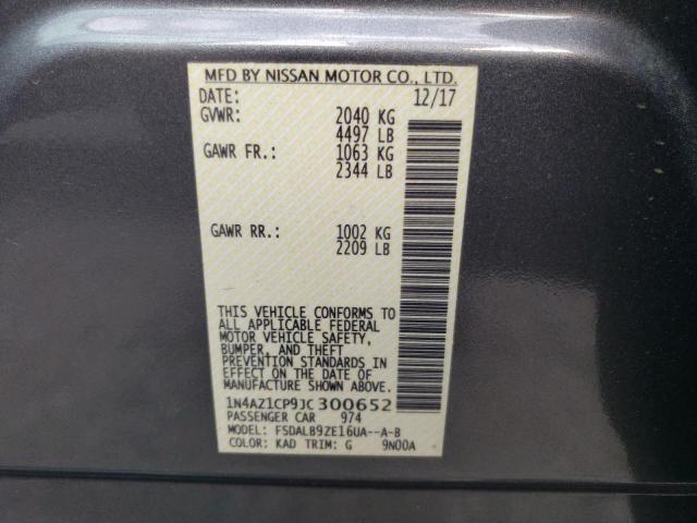 Photo 10 from auction – 2018 NISSAN LEAF S with VIN 1N4AZ1CP9JC300652