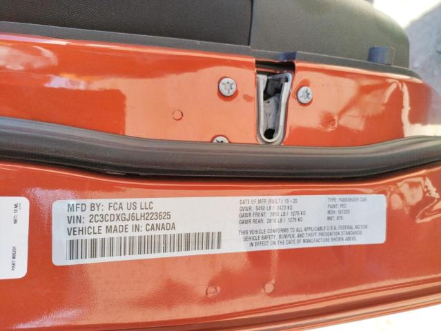 Photo 10 from auction – 2020 DODGE CHARGER SC with VIN 2C3CDXGJ6LH223625