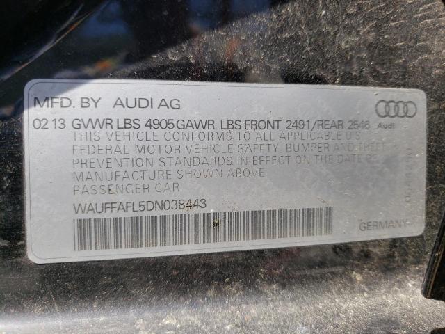 Photo 10 from auction – 2013 AUDI A4 PREMIUM with VIN WAUFFAFL5DN038443