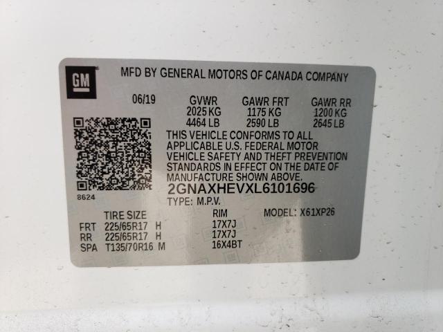Photo 10 from auction – 2020 CHEVROLET EQUINOX LS with VIN 2GNAXHEVXL6101696