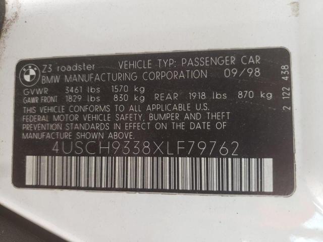 Photo 10 from auction – 1999 BMW Z3 2.3 with VIN 4USCH9338XLF79762