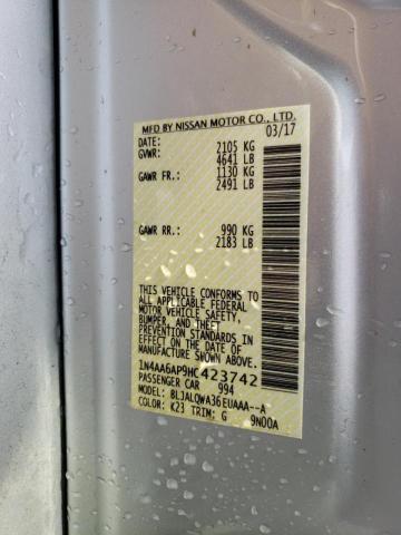 Photo 10 from auction – 2017 NISSAN MAXIMA 3.5 with VIN 1N4AA6AP9HC423742