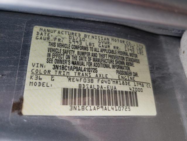 Photo 10 from auction – 2010 NISSAN VERSA S with VIN 3N1BC1AP9AL410725