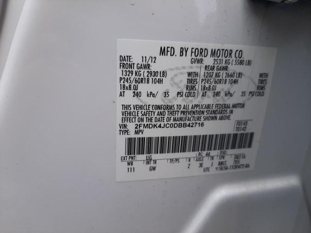 Photo 10 from auction – 2013 FORD EDGE SEL with VIN 2FMDK4JC0DBB42716