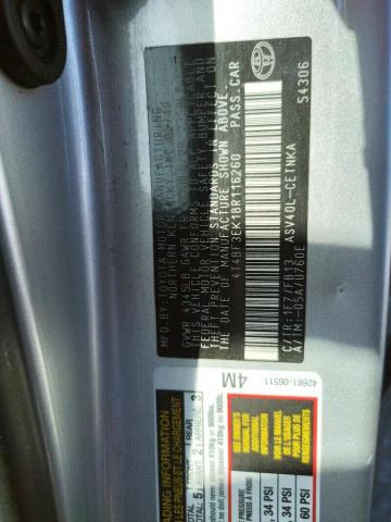 Photo 10 from auction – 2011 TOYOTA CAMRY BASE with VIN 4T4BF3EK1BR116260