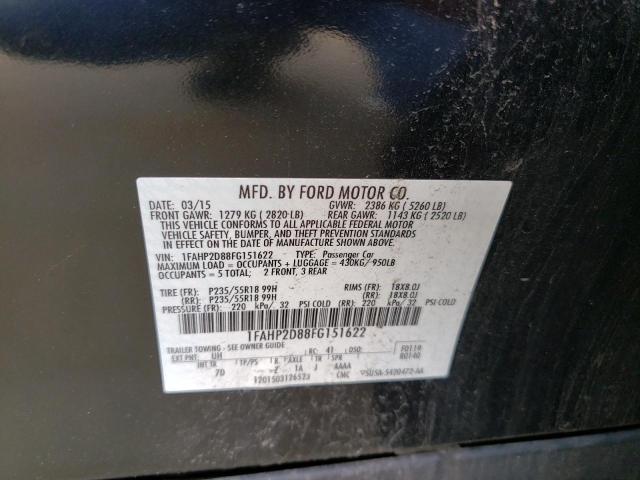 Photo 10 from auction – 2015 FORD TAURUS SE with VIN 1FAHP2D88FG151622