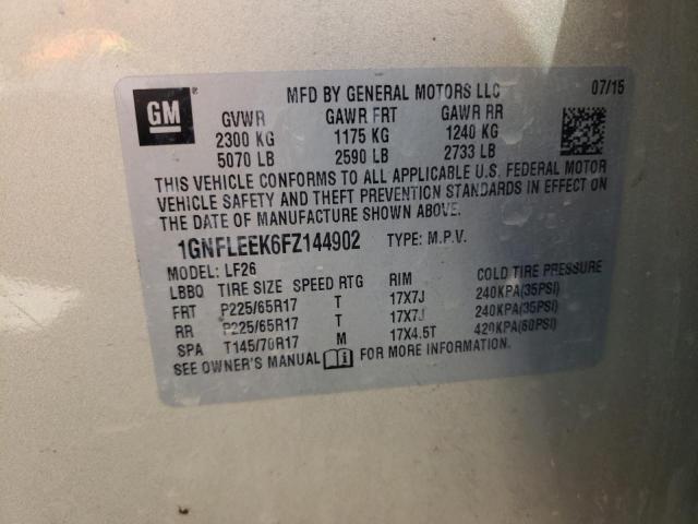 Photo 10 from auction – 2015 CHEVROLET EQUINOX LS with VIN 1GNFLEEK6FZ144902