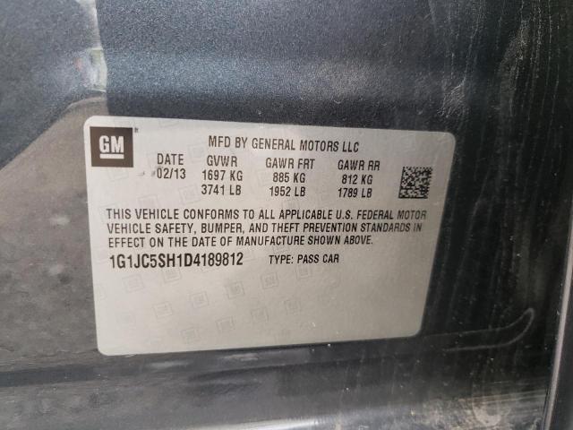 Photo 10 from auction – 2013 CHEVROLET SONIC LT with VIN 1G1JC5SH1D4189812