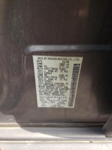Photo 10 from auction – 2006 NISSAN PATHFINDER with VIN 5N1AR18U16C635125