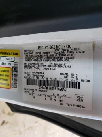 Photo 10 from auction – 2013 FORD FUSION SE with VIN 3FA6P0HR8DR142052