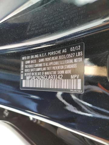Photo 10 from auction – 2012 PORSCHE CAYENNE S with VIN WP1AE2A26CLA93142