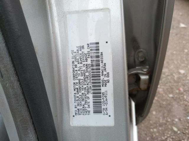 Photo 10 from auction – 2002 TOYOTA PRIUS with VIN JT2BK12U020051325