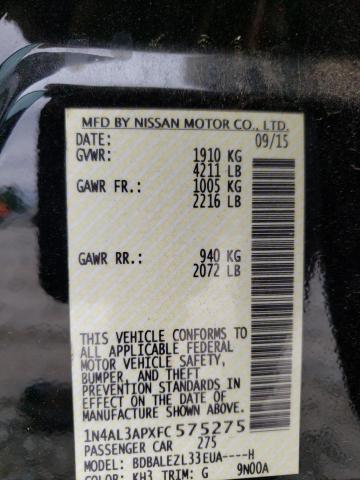 Photo 10 from auction – 2015 NISSAN ALTIMA 2.5 with VIN 1N4AL3APXFC575275