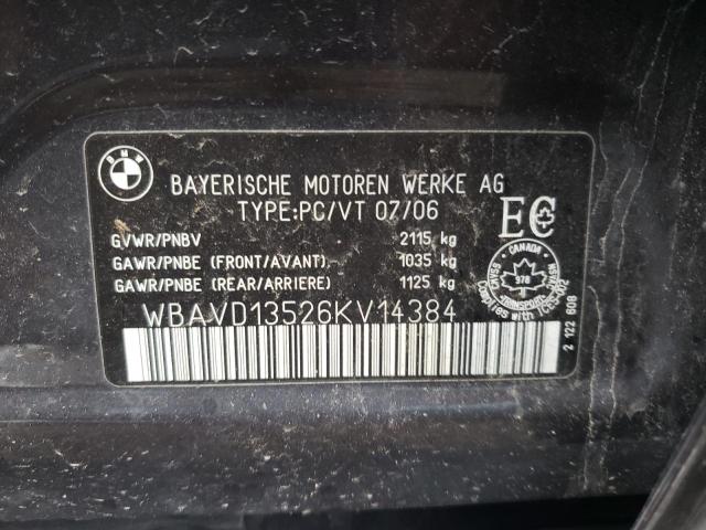Photo 10 from auction – 2006 BMW 325 XI with VIN WBAVD13526KV14384